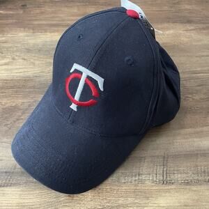 NWT MLB Genuine Merchandise Minnesota Twins Baseball Cap Navy Blue 100% Cotton